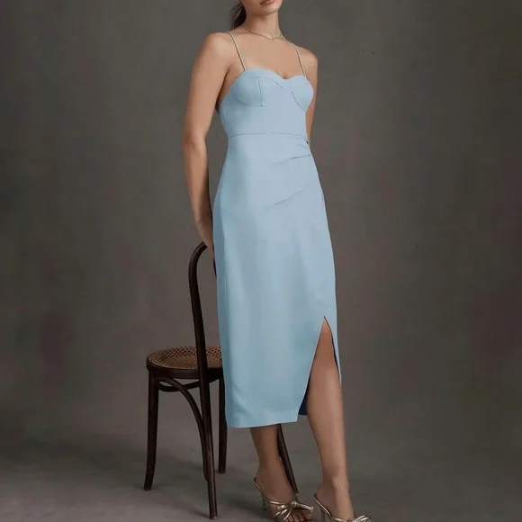 green emerald velvet dress Bhldn Thompson 22 / Navy main image 0